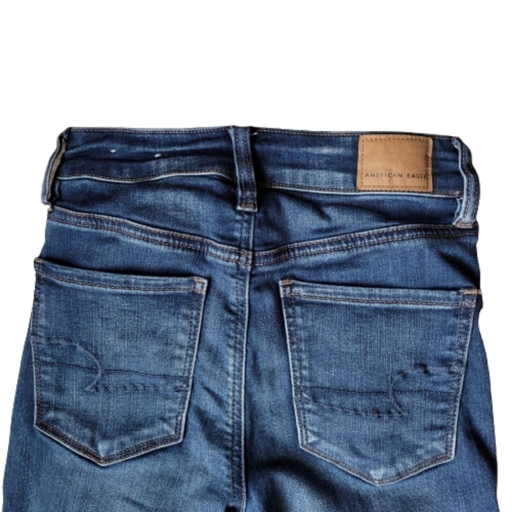 AEO Next Level Stretch Hi Rise Distressed Jegging - Picture 4 of 9